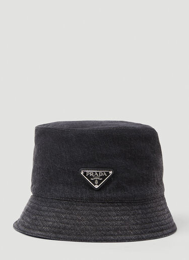 Prada Denim Bucket Hat Black pra0152085