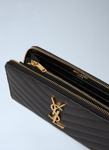Saint Laurent Cassandre Matelassé Wallet Black sla0245078