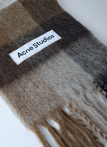 LN-CC® - Acne Studios: Fringed Wool Scarf - Brown Acne Studios Fringed Wool Scarf Brown acn0365090