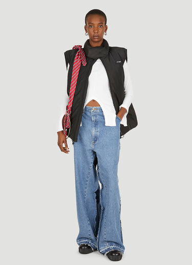 PROTOTYPES Tie Puffer Sleeveless Jacket Black typ0350001