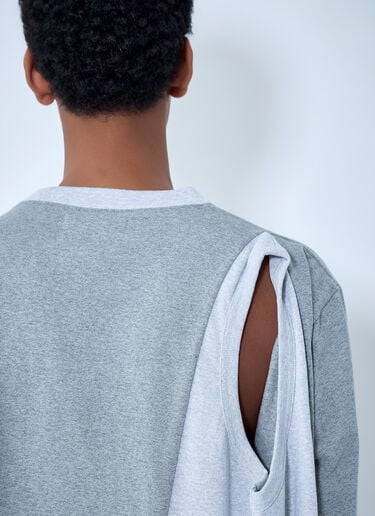 NÒMARYTHM TEXTILE Asymmetrical Long Sleeve Top Grey nma0162002