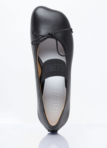 MM6 Maison Margiela 脚趾廓形芭蕾鞋 黑色 mmm0257012