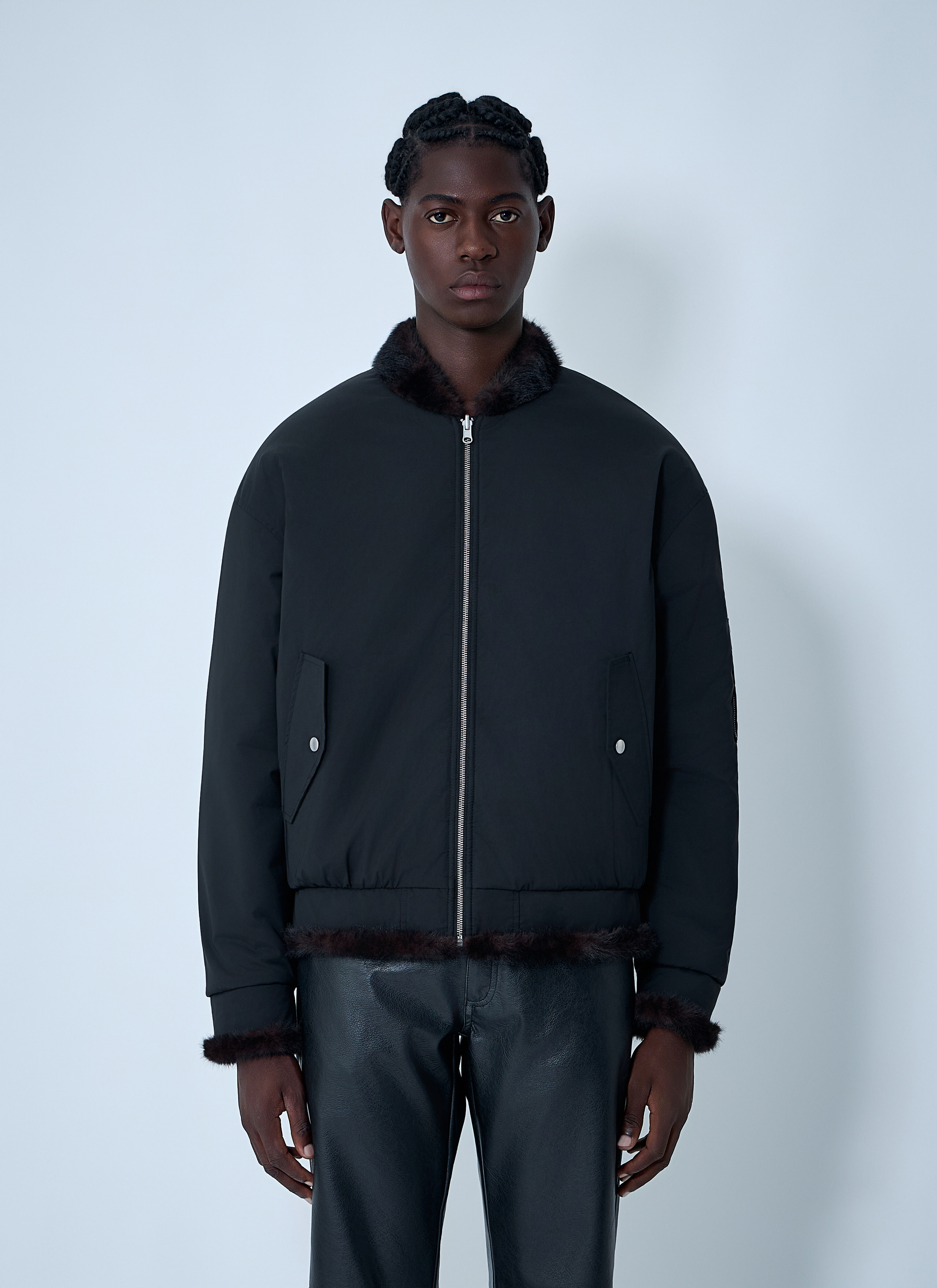 Maison Margiela Matte Bomber Jacket Men's Relaxed Bomber Jacket | MM6