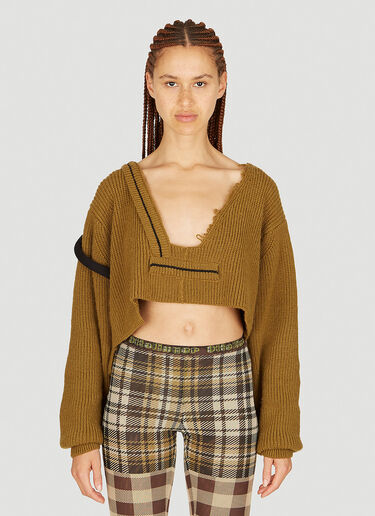 Ottolinger Cropped Hooded Sweater Green ott0253008