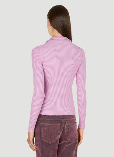 1017 ALYX 9SM Zip Front Ribbed Sweater Pink aly0250011