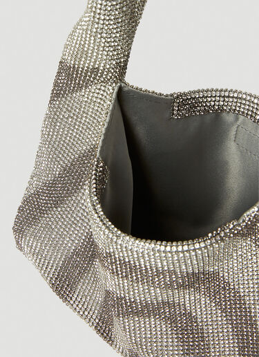 KARA Mini Crystal Mesh Armpit Shoulder Bag Silver kar0252008