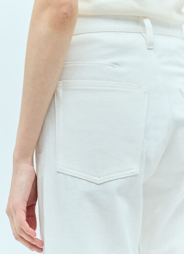 Jil Sander 徽标贴饰牛仔裤 乳白色 jil0255024