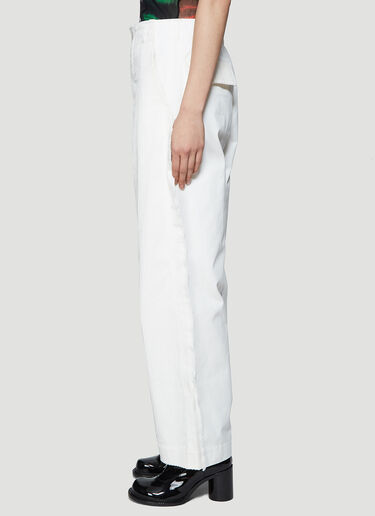 ASAI Contrast Cord Pants White asa0238005