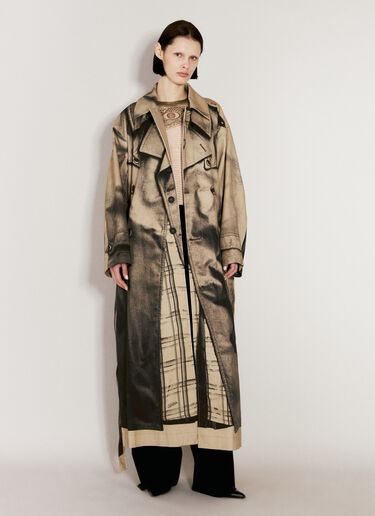 Jean Paul Gaultier Trompe L'Oeil Trench Coat Beige jpg0256021