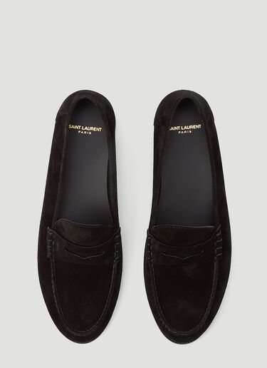 Le Loafer Leather Slip-Ons Saint Laurent Le Loafer Leather Slip-Ons Black sla0143020