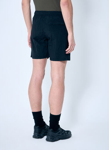 Stone Island Nylon Shorts With Logo Patch Black sto0160064