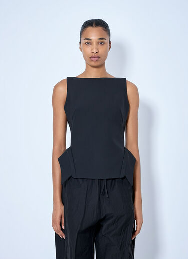 LN-CC® - RÓHE: Deconstructed Collar Top - Black RÓHE Deconstructed Collar Top Black roe0265009
