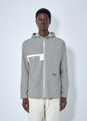 Stone Island Striped Hooded Jacket Navy sto0164047