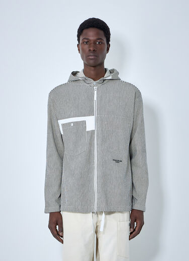 Stone Island Striped Hooded Jacket Navy sto0164047