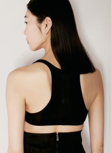 Rick Owens Horny Crop Tank Top Black ric0256005