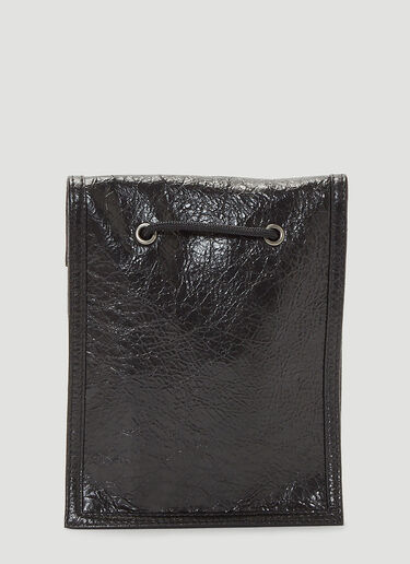 Balenciaga Explorer Pouch Leather Crossbody Bag Black bal0143066