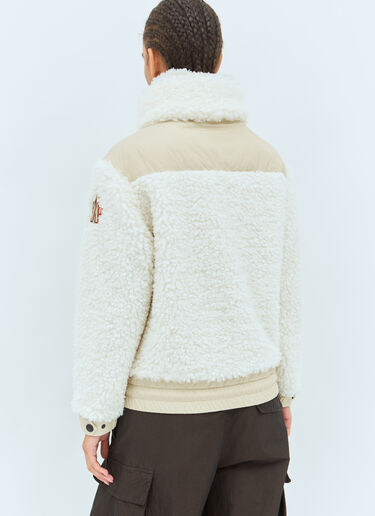Moncler Grenoble Teddy Zip-Up Cardigan Off white mog0258009