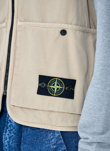 Stone Island Cotton Twill Utility Vest Beige sto0164077