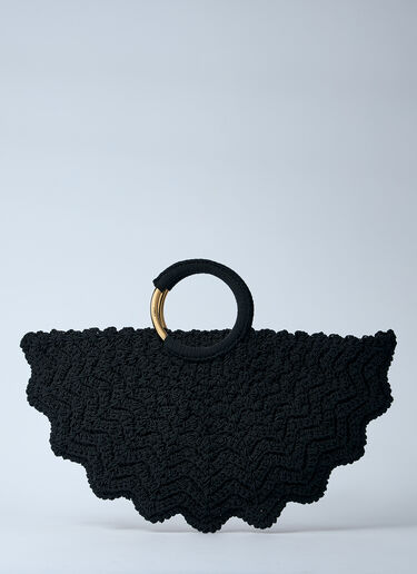 Chloé Small Bracelet Paravent Crochet Tote Bag Black chl0260027