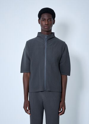 Homme Plissé Issey Miyake Pleated Vest Grey hmp0160014