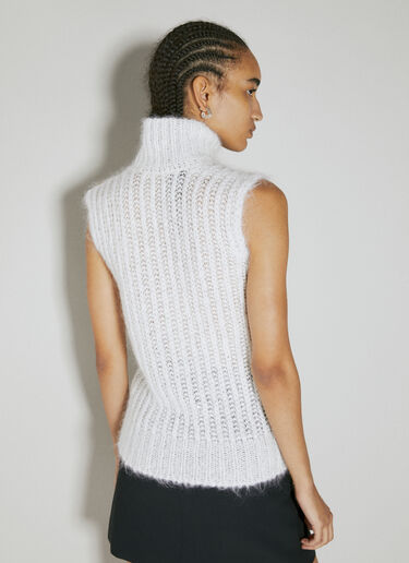 Gitter Mohair Top Balmain Gitter Mohair Top White bln0253005
