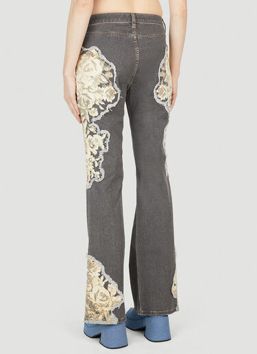Guess USA Floral Printed Flared Jeans Grey gue0252014