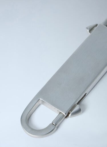 Rick Owens Stainless Steel Key Holder Silver ric0163054