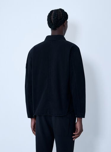 Stone Island Logo Patch Overshirt Black sto0164044