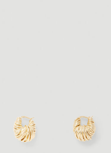 Bottega Veneta Twisted Hoop Earrings Gold bov0253091