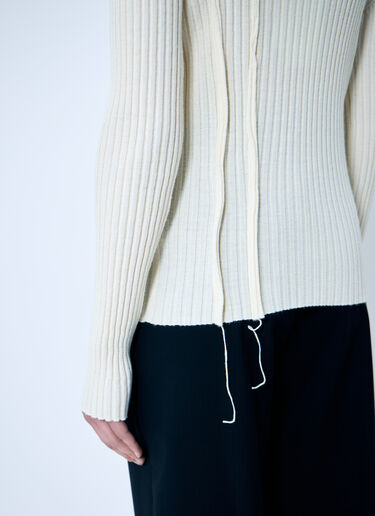 MM6 Maison Margiela Rib Sweater White mmm0259007