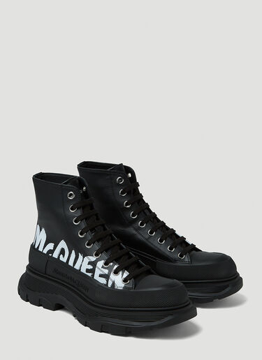 Alexander McQueen Tread Slick Ankle Boots Black amq0247089