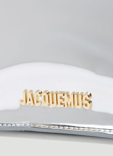 Jacquemus La Pochette Rond Carré Clutch Silver jac0254085