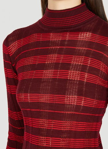 Durazzi Milano Striped Knitted Sweater Red drz0250012