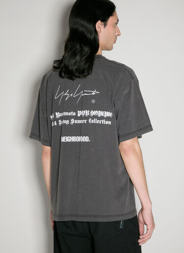 Logo Print T-Shirt Yohji Yamamoto x Neighborhood Logo Print T-Shirt Grey yoy0156021