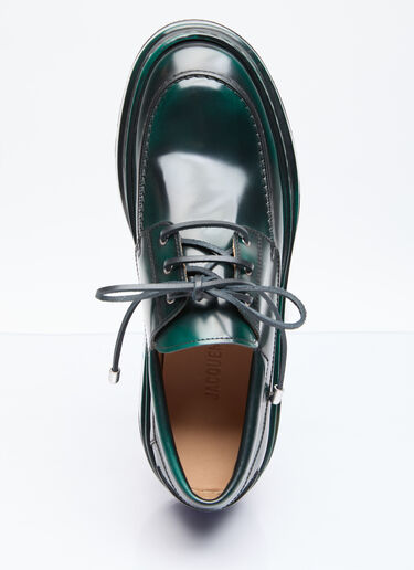 Jacquemus Les Bateau Pavane Lace-Up Shoes Green jac0156020