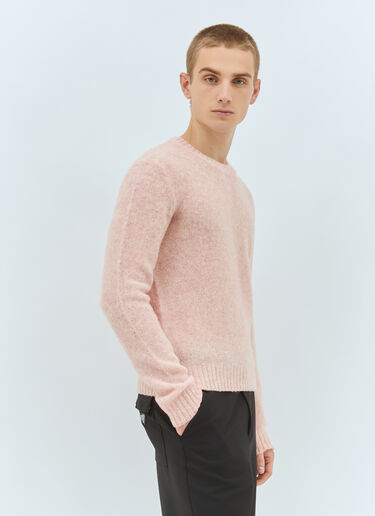 Prada Shetland Wool Crewneck Sweater Pink pra0159033