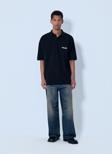 VETEMENTS Embroidered Polo Shirt Black vet0164001