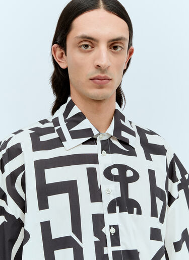 Walter Van Beirendonck Oversized Star Shirt White wlt0156005