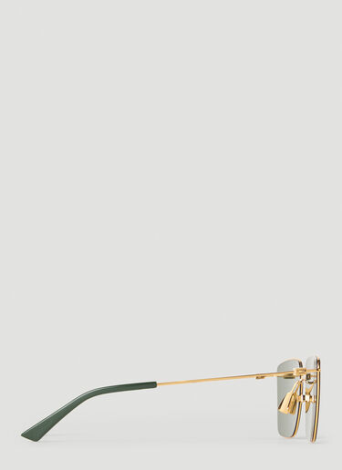 Classic Metal Square Sunglasses Bottega Veneta Classic Metal Square Sunglasses Gold bos0353004