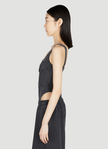 Acne Studios Denim Corset Top Black acn0252058