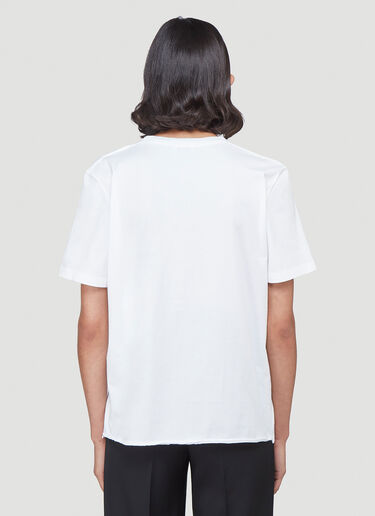 Saint Laurent Logo-Print T-Shirt Beige sla0240012