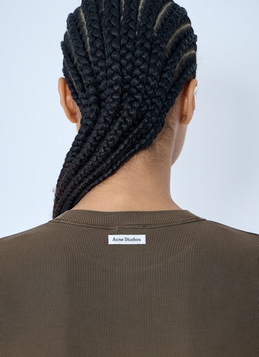 Acne Studios 紧身罗纹 T 恤 棕色 acn0259027