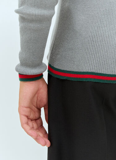 Gucci Extra Fine Cashmere Rib Sweater Light Grey guc0157026