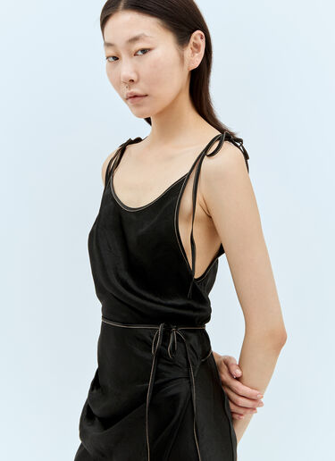 Acne Studios Satin Maxi Dress Black acn0257013