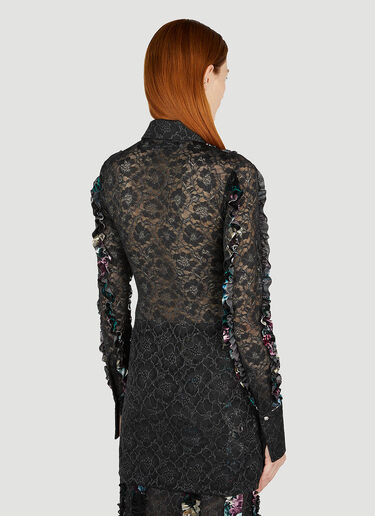 Rave Review Yrsa Ruffle Trim Shirt Black rav0252003