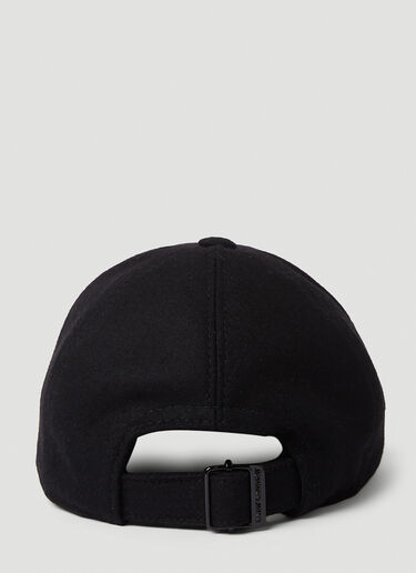 Saint Laurent 모노그램 베이스볼 캡 Black sla0249259