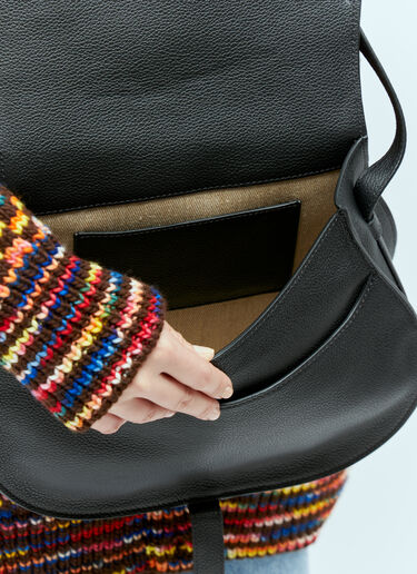 Chloé Marcie Medium Saddle Bag Black chl0255049