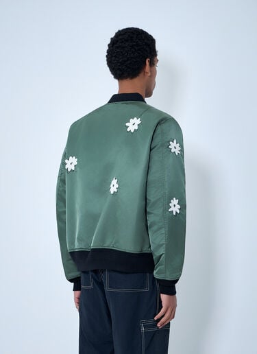 NÒMARYTHM TEXTILE Embroidered Bomber Jacket Olive nma0162001