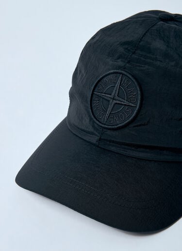 Stone Island Logo Motif Baseball Cap Black sto0160056