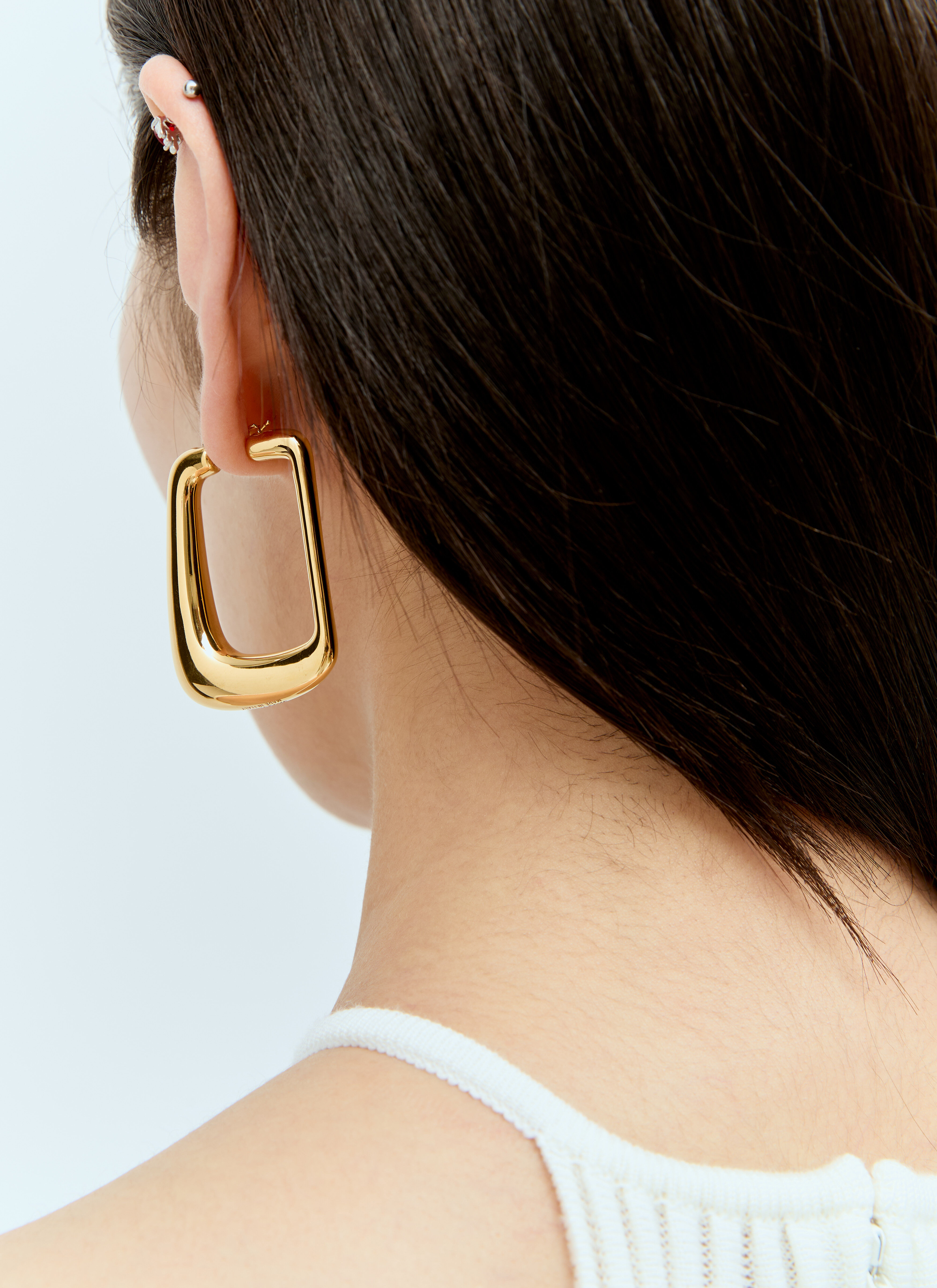 Jacquemus Les Boucles Ovalo hoop earrings - Gold